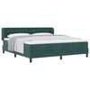 vidaXL Boxspringbett mit Kopfteil Dunkelgr&uuml;n 180 x 200 cm Samt