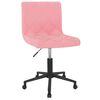 vidaXL Esszimmerst&uuml;hle 2 Stk. Drehbar Rosa Samt