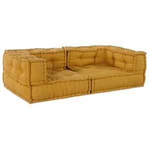 vidaXL 2-Sitzer-Modulsofa Gelb 140x70x36 cm Stoff