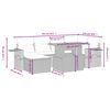 vidaXL 7-tlg. Garten-Sofagarnitur mit Kissen Grau Poly Rattan
