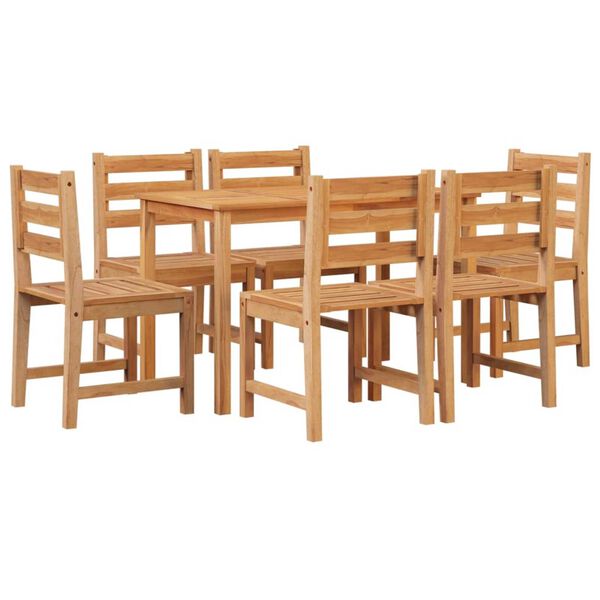vidaXL 7-tlg. Garten-Essgruppe Massivholz Teak