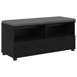 vidaXL Flurbank Schwarz Eichen-Optik 100 x 38 x 46 cm