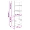 vidaXL B&uuml;cherregal Schwarz Eichen-Optik 60 x 30 x 166 cm Holzwerkstoff