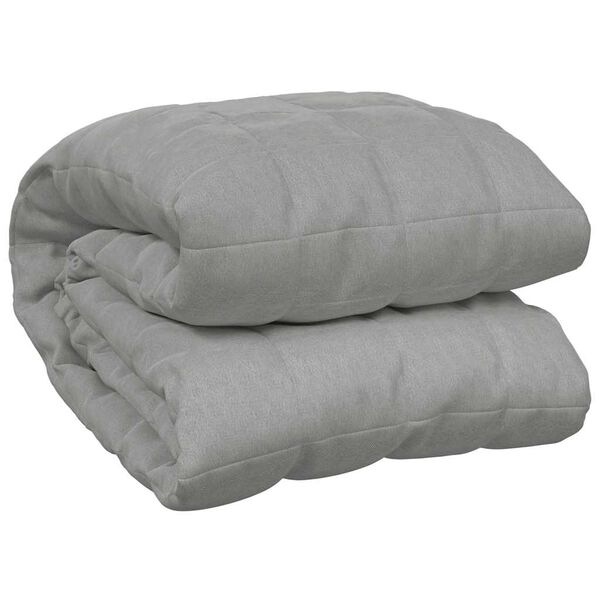 vidaXL Gewichtsdecke Grau 140x200 cm 10 kg Stoff