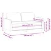 vidaXL 2-Sitzer-Sofa Creme 140 cm Kunstleder
