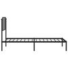vidaXL Bettgestell mit Kopfteil Metall Schwarz 90x200 cm