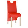 vidaXL Esszimmerst&uuml;hle 4 Stk. Rot Kunstleder