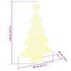 vidaXL Weihnachtsbaum mit 100 LEDs Warmwei&szlig; 120 cm Acryl