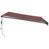 vidaXL Markise Automatisch mit LEDs Braun 400x350 cm