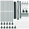 vidaXL Zaunpfosten Gr&uuml;n 25 x 0,8 m (13 mm Mesh) Stahl und PVC