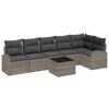 vidaXL Gartensofa-set Grau Poly-Rattan