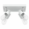 vidaXL Deckenstrahler mit Strahlern Wei&szlig; 26,5 x 26 x 11,5 cm Metall