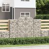 vidaXL Gabionen mit Hochbogen 20Stk. 200x30x140/160cm Verzinktes Eisen