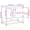 vidaXL TV-Schrank Schwarz 68,5x39x60,5 cm Stahl