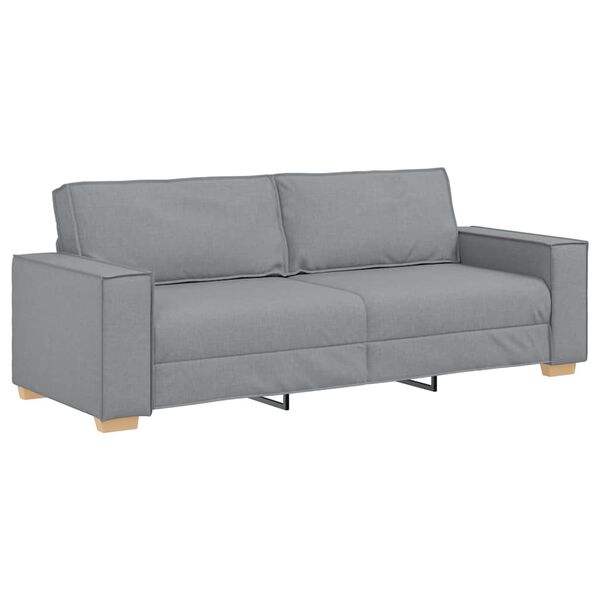 vidaXL 3-Sitzer-Sofa Hellgrau 180 cm Stoff