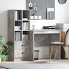 vidaXL Schreibtisch mit Schubladen 2 pcs Beton Grau