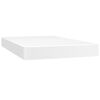 vidaXL Boxspringbett mit Matratze & LED Wei&szlig; 120x200 cm Kunstleder