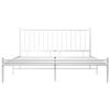 vidaXL Bett Wei&szlig; Metall 180x200 cm