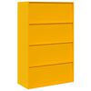 vidaXL Aufbewahrungsschrank 2 pcs Senfgelb 90 x 40 x 140 cm Stahl
