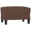 vidaXL 3-Sitzer-Sofa mit Hocker Braun 180 cm Kunstleder
