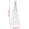 vidaXL LED-Weihnachtsbaum mit Erdspießen 220 LEDs Warmweiß 180 cm