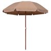 vidaXL Sonnenschirm mit Stahl-Mast 240 cm Taupe