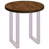 vidaXL Tischplatte Hellbraun &Oslash; 80 x 4 cm Massivholz Eiche