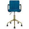 vidaXL Esszimmerst&uuml;hle 2 Stk. Drehbar Blau Samt