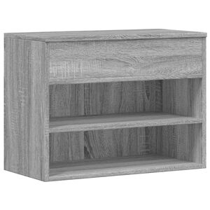 vidaXL Schuhbank Grau Sonoma 60x30x45 cm Holzwerkstoff