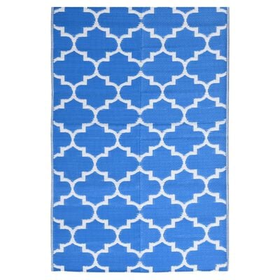 vidaXL Outdoor-Teppich Blau 160x230 cm PP