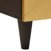 vidaXL Badezimmerschrank-Set 4 pcs Schwarz und Gold Massivholz Mango