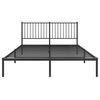 vidaXL Bettgestell mit Kopfteil Metall Schwarz 150x200 cm