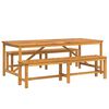 vidaXL Garten Essgruppe 3 stk. Braun 200 x 90 x 74 cm