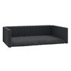 vidaXL Kofferraum-Hundebett Schwarz 110x70 cm Leinenoptik