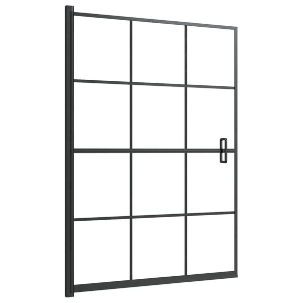 vidaXL Duschkabine ESG 100x140 cm Schwarz
