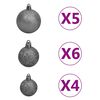 vidaXL Künstlicher Weihnachtsbaum Nordmann LED & Kugeln Grün 150 cm
