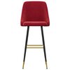 vidaXL Barhocker 2 Stk. Weinrot Samt
