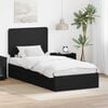 vidaXL Aufbewahrungsbett Schwarz 90 x 190 cm Holzwerkstoff