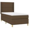 vidaXL Boxspringbett mit Matratze & LED Dunkelbraun 80x200 cm Stoff
