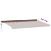 vidaXL Markise Automatisch mit LEDs Braun 600x350 cm