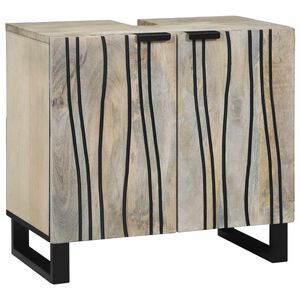 vidaXL Waschbeckenschrank Wei&szlig; 62 x 33 x 58 cm Holzwerkstoff