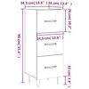 vidaXL Sideboard Hochglanz-Wei&szlig; 34,5x34x90 cm Holzwerkstoff