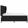 vidaXL Boxspringbett mit Matratze Schwarz 200 x 200 cm Stoff