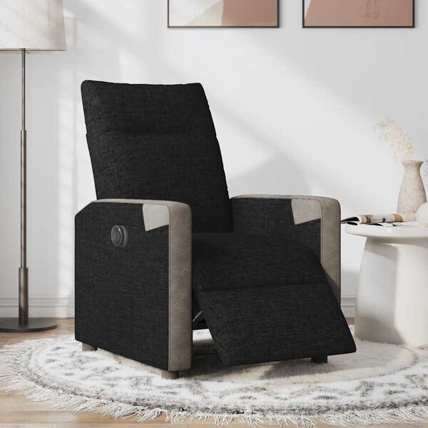 vidaXL Relaxsessel Elektrisch Schwarz Stoff