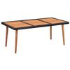 vidaXL 9-tlg. Garten-Essgruppe Poly Rattan Schwarz und Braun