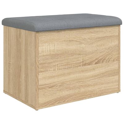 vidaXL Sitzbank mit Stauraum Sonoma-Eiche 62x42x45 cm Holzwerkstoff