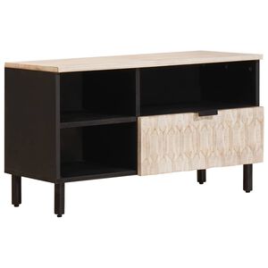 vidaXL TV-Schr&auml;nk Wei&szlig;e gewaschene Oberfl&auml;che 80 x 33 x 46 cm