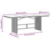 vidaXL Garten Essgruppe 7 pcs Hellgrau Poly-Rattan