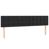 vidaXL Kopfteile Schwarz 180x5x78/88 cm Samt