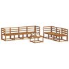 vidaXL Outdoor-Sofagarnitur mit Kissen 8 pcs Nat&uuml;rlich und Hellgrau